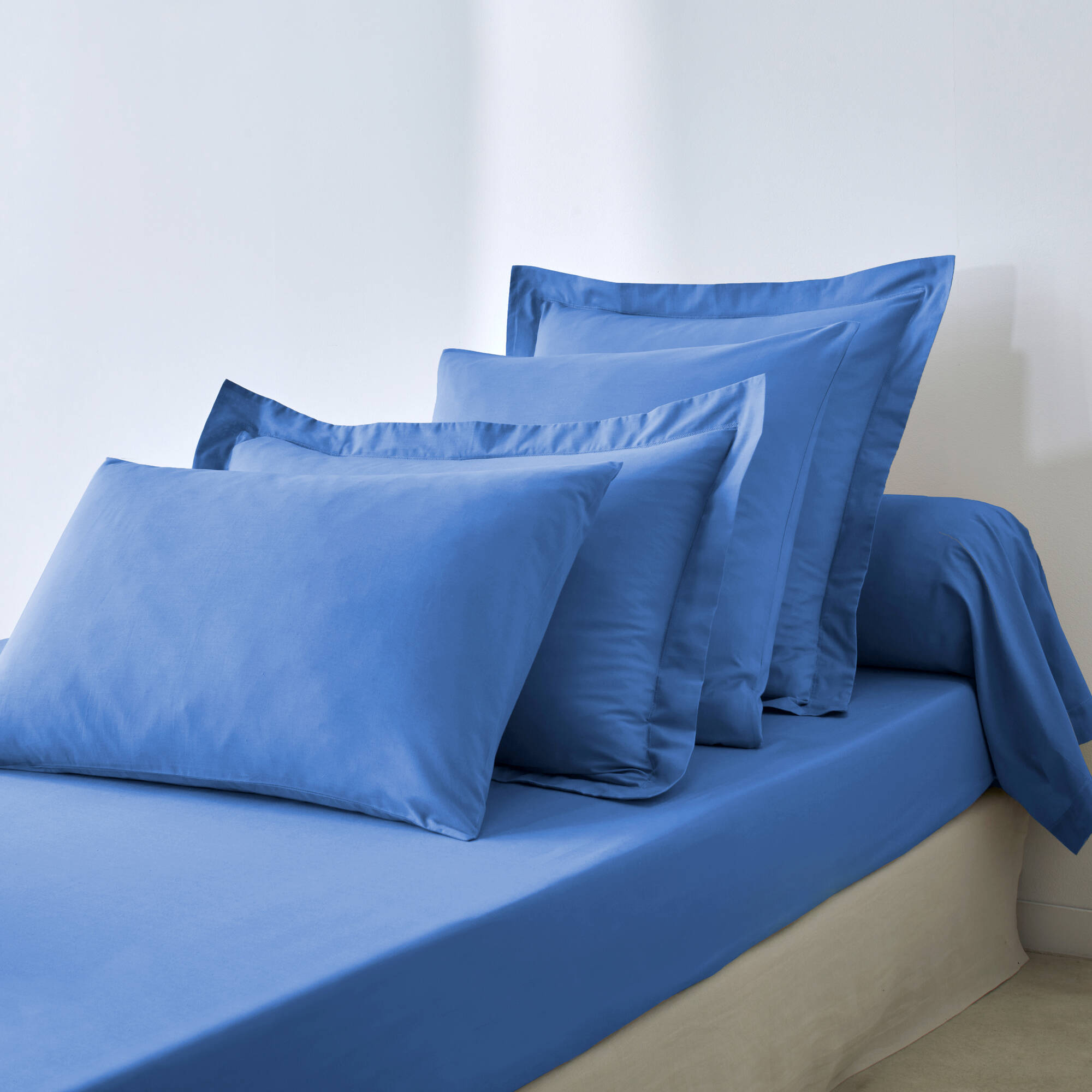 Drap-housse uni coton bonnet 32 cm