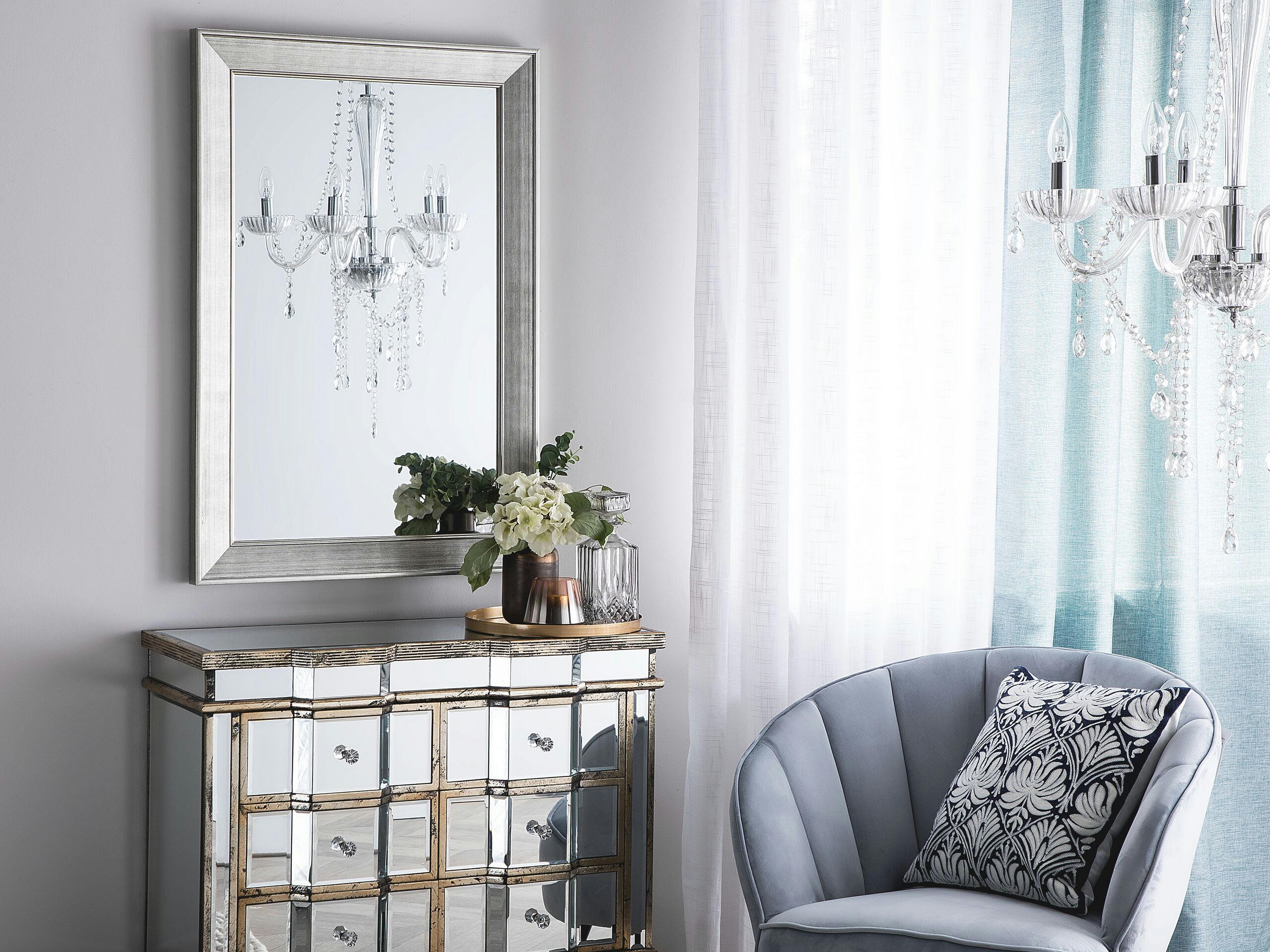 BUBRY - Miroir en matériaux synthétiques argenté 91x61