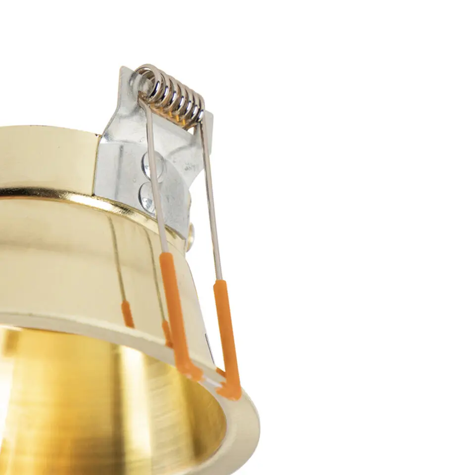 Qazqa inbouwspot dept goudkleurig gu10