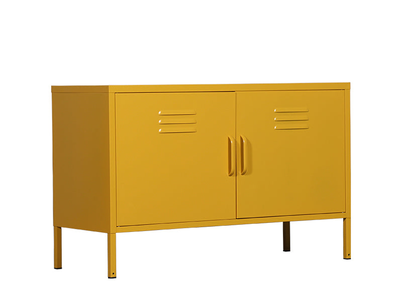 MaximaVida metalen TV lockerkast Finn 100 x 40 x 64 cm okergeel - 1 schap