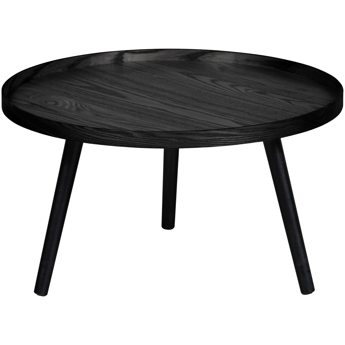 WOOOD bijzettafel L Mesa - Hout - Zwart - 34x60x60