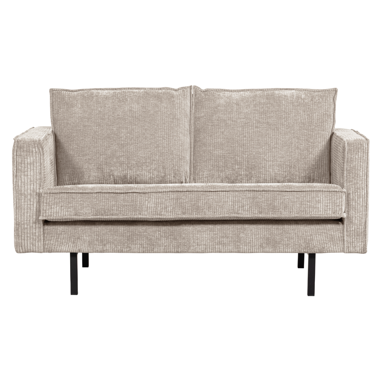 WOOOD 2-zits bank Rodeo - Ribstof - Ecru - 85x150x86