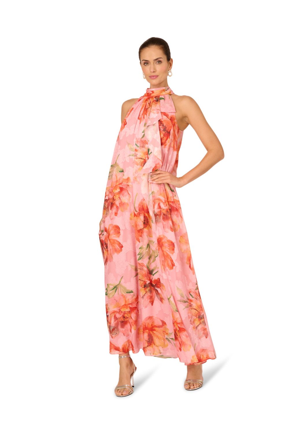 Adrianna Papell Halter Trapeze Gown