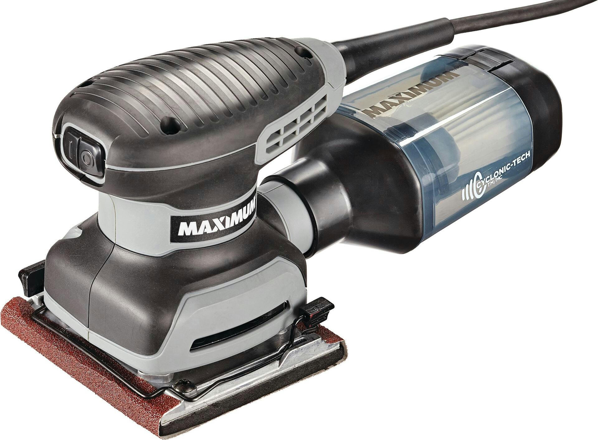 MAXIMUM 2.4A Corded Single-Speed Sheet Sander with Cyclonic-Tech Dust Collection, 1/4-in