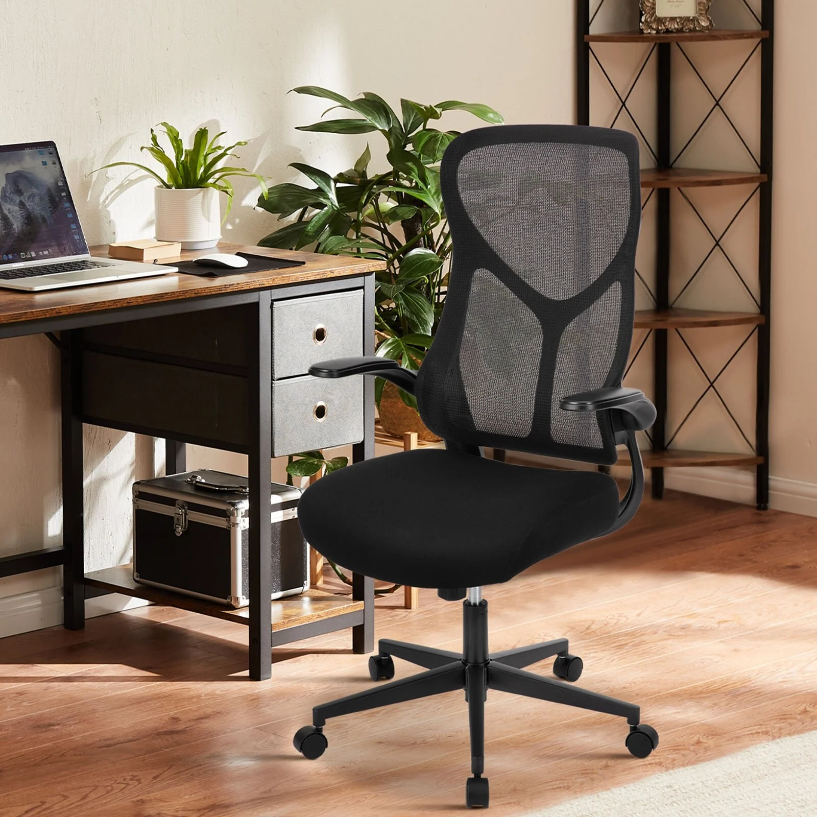 Ergonomic Executive High-Back Office Chair, Study Tables and Chairs with Breathable Mesh, Height Adjustable Computer Chair - N/A