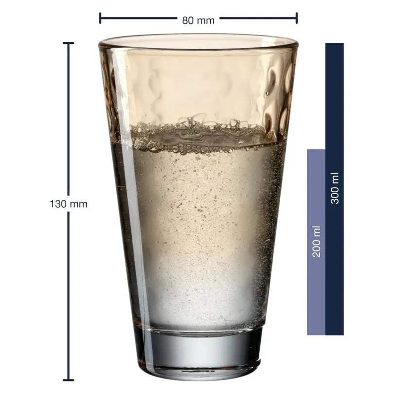 Becher 6er-Set Optic Pastell