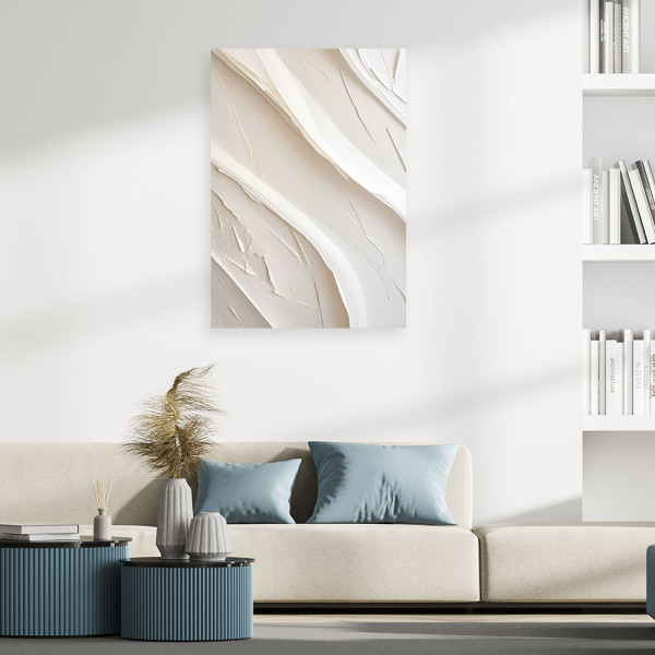 Obraz do salonu sypialni, Tekstura 3D Beżowa 20x30