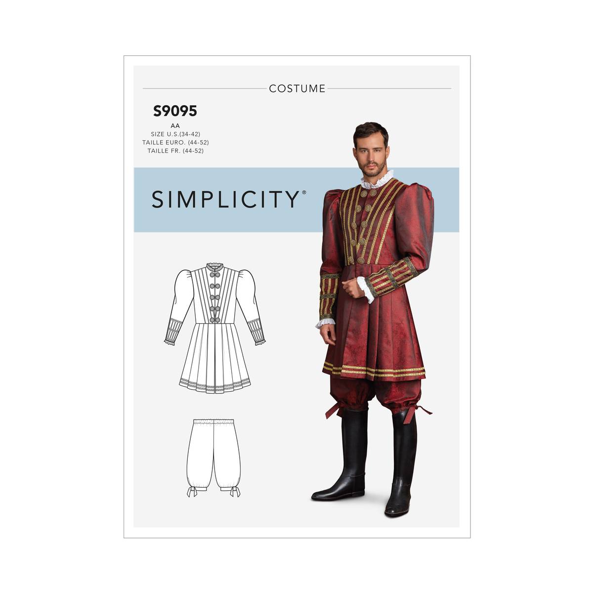 Simplicity Men’s Costume Sewing Pattern S9095 (BB 44-52)