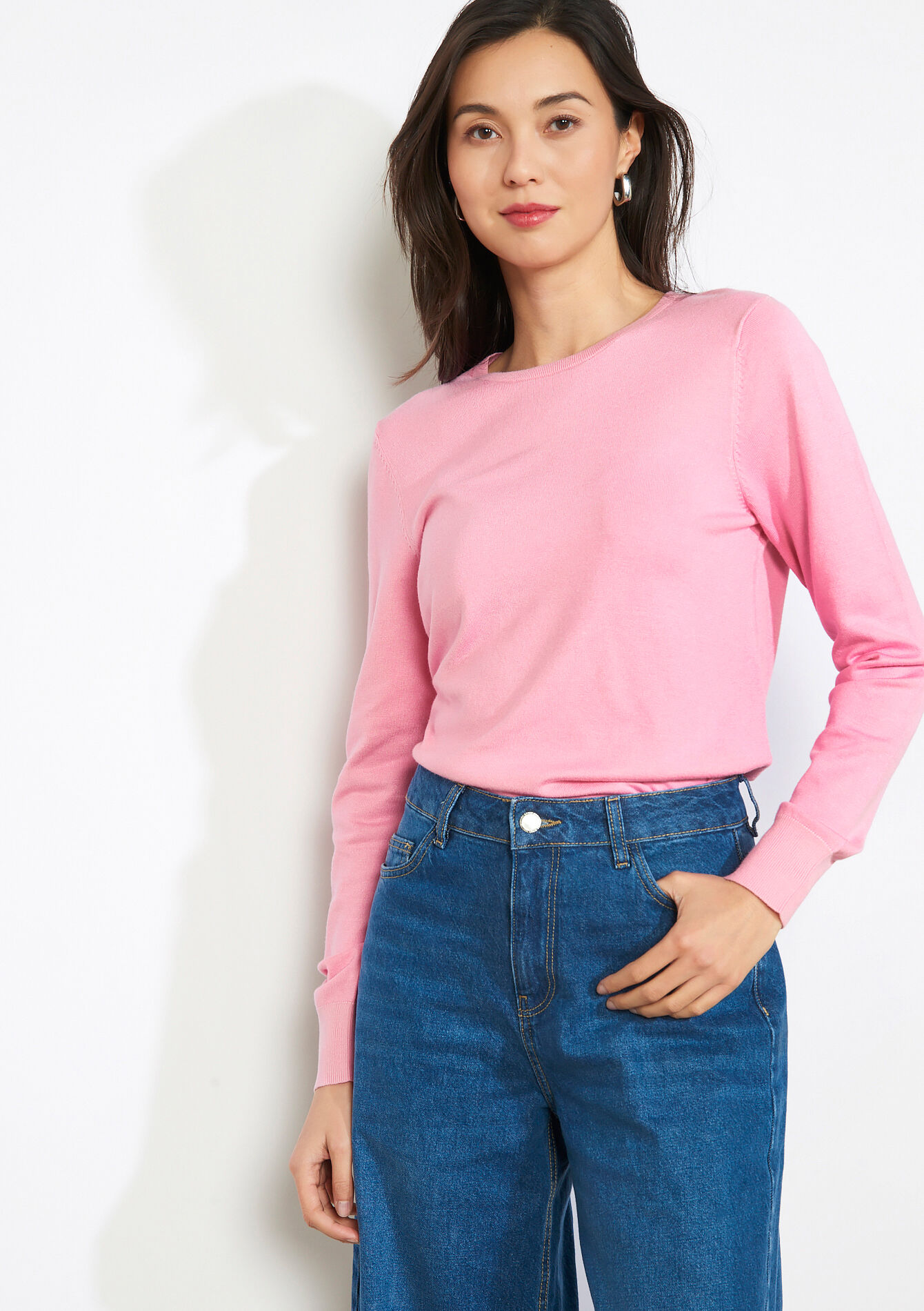 Fijne ronde hals trui