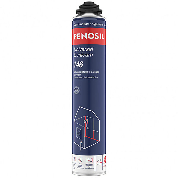 Lot de 12 Mousses polyuréthanes Universal Gunfoam 146 pistolable 690ml PENOSIL