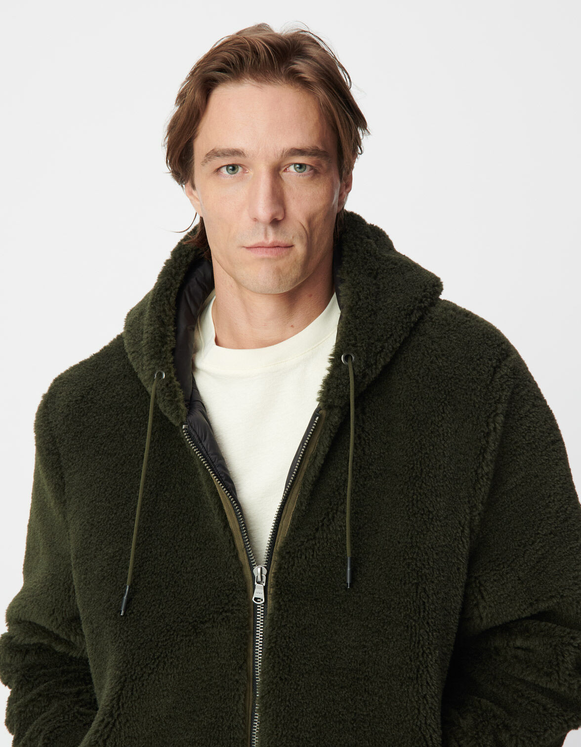 Sous doudoune kaki sherpa Homme