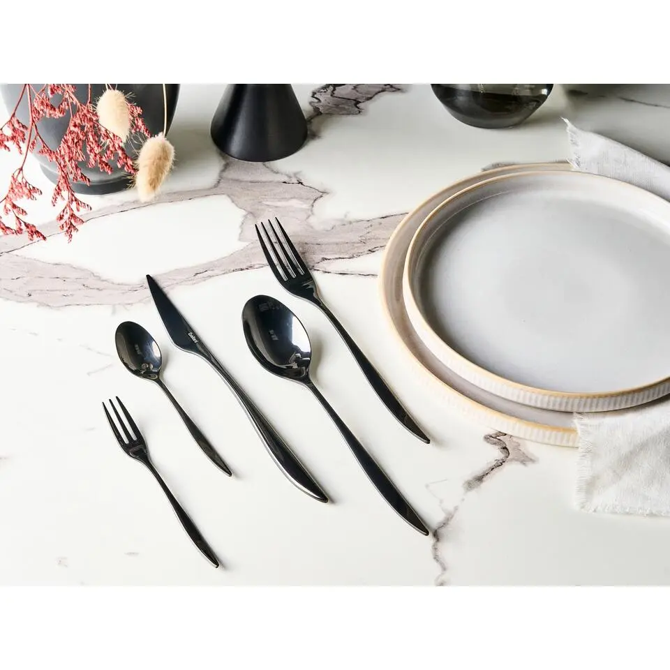 FARFALLE - Bestekset 30-delig - Zwart - RVS