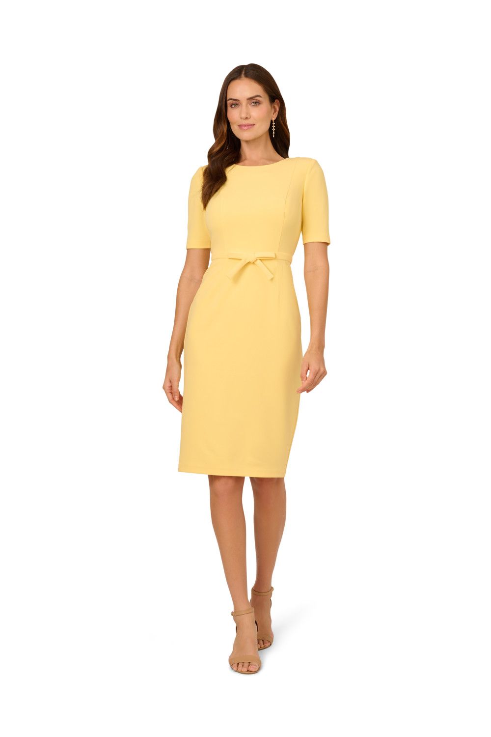 Adrianna Papell Mini Bow Front Sheath Dress