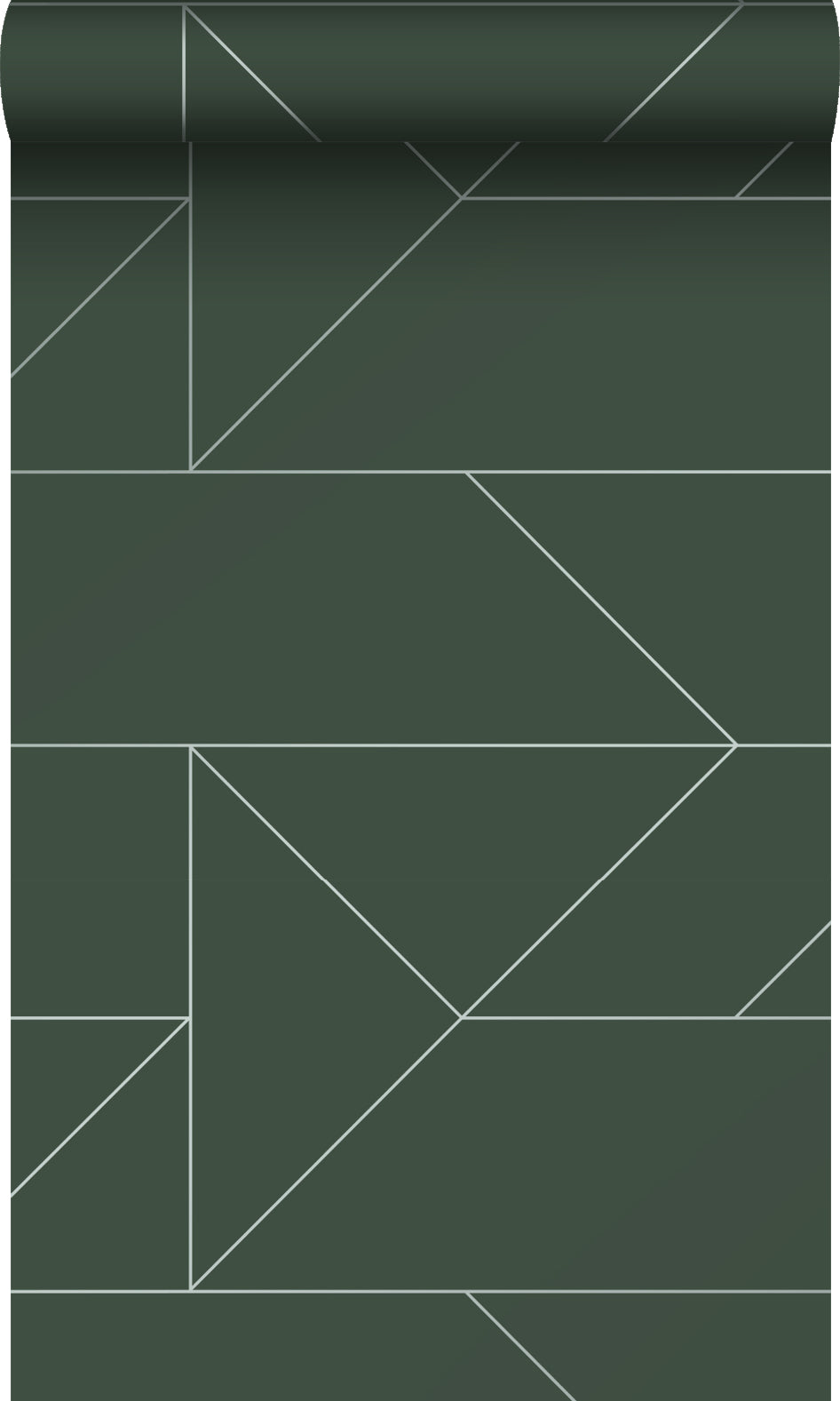 Origin Wallcoverings behang grafische lijnen groen - 53 cm x 10.05 m - 347728