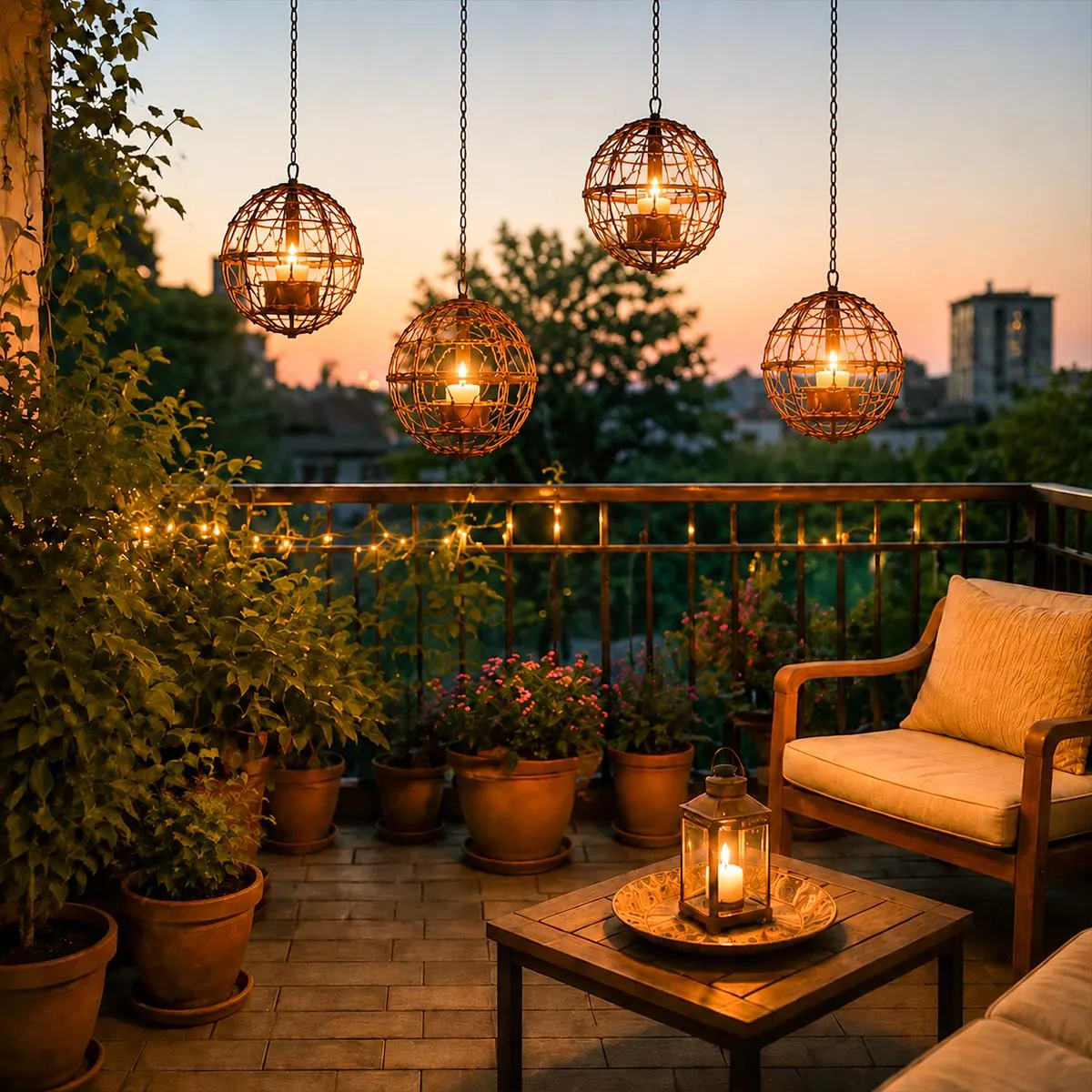 Outdoor Waterproof Solar Hanging Wire Globe Lanterns, Cozy Patio Garden Candle Lights, Rustic Wedding Glow, Pergola Hanging String Lights