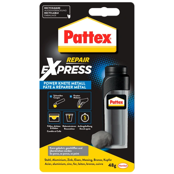 Klebeknete »Repair Express«, metallfarben, 48 g