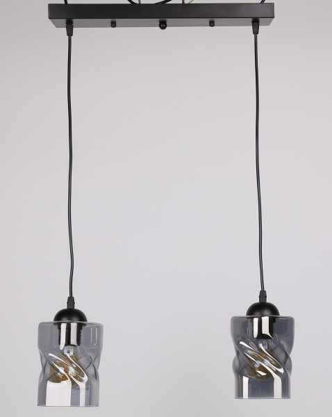 Lampa wisząca czarno-szara FELIS 2xE27x60W wym: 90x44x10 cm Candellux