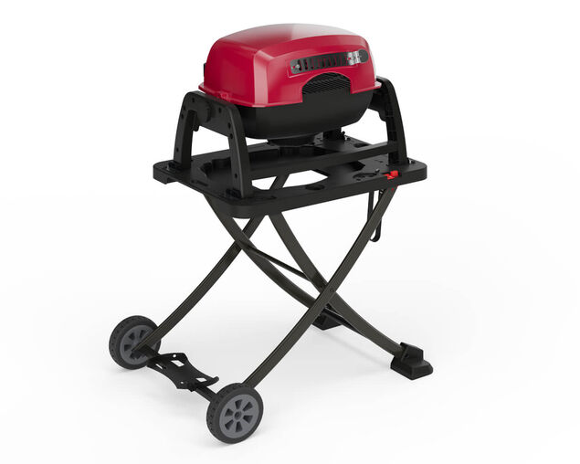 Ziggy Elite Nomad Single Burner Flame Failure BBQ plus Cart Bundle - Chilli Red