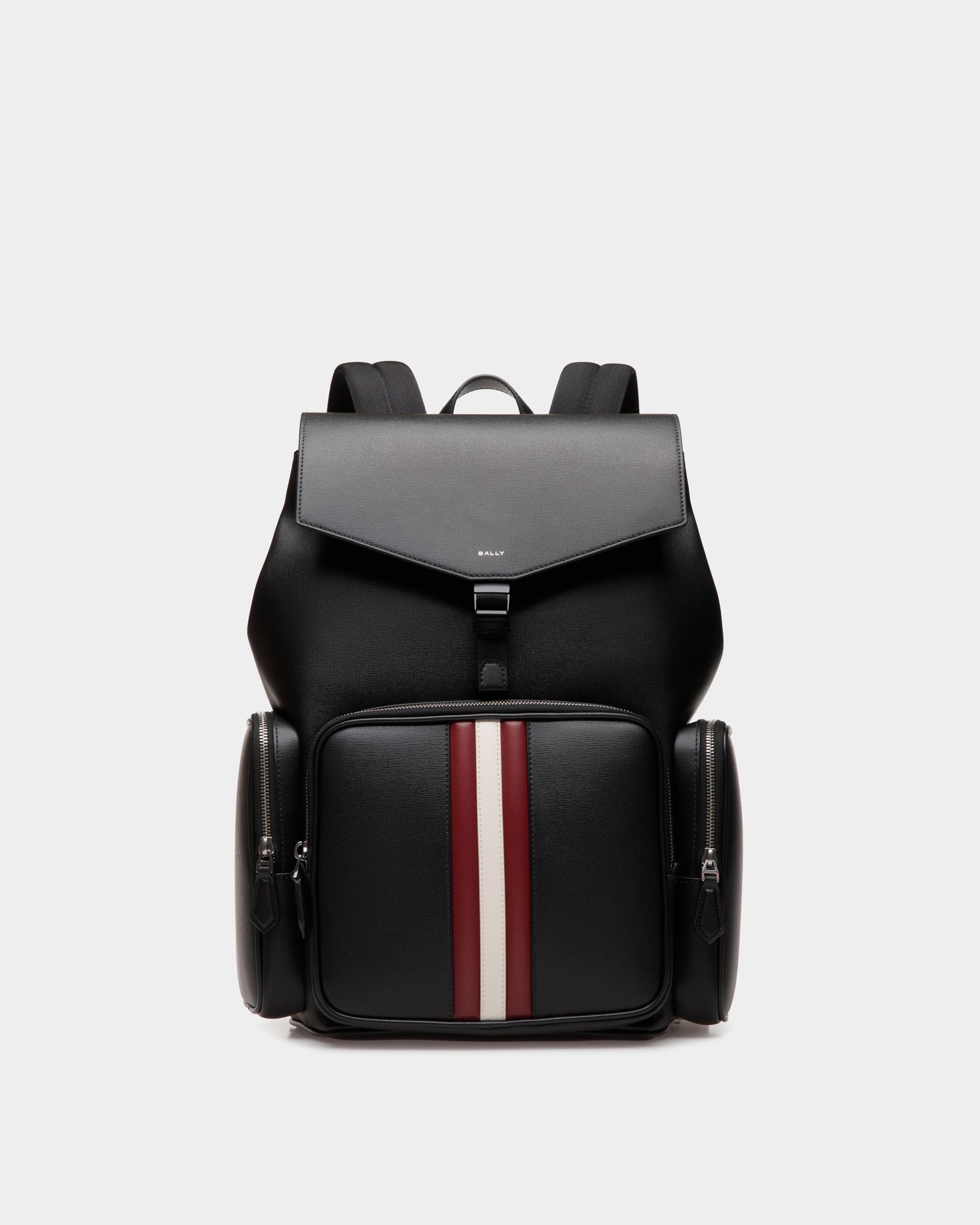 Mythos Rucksack Aus Recyceltem Leder In Schwarz