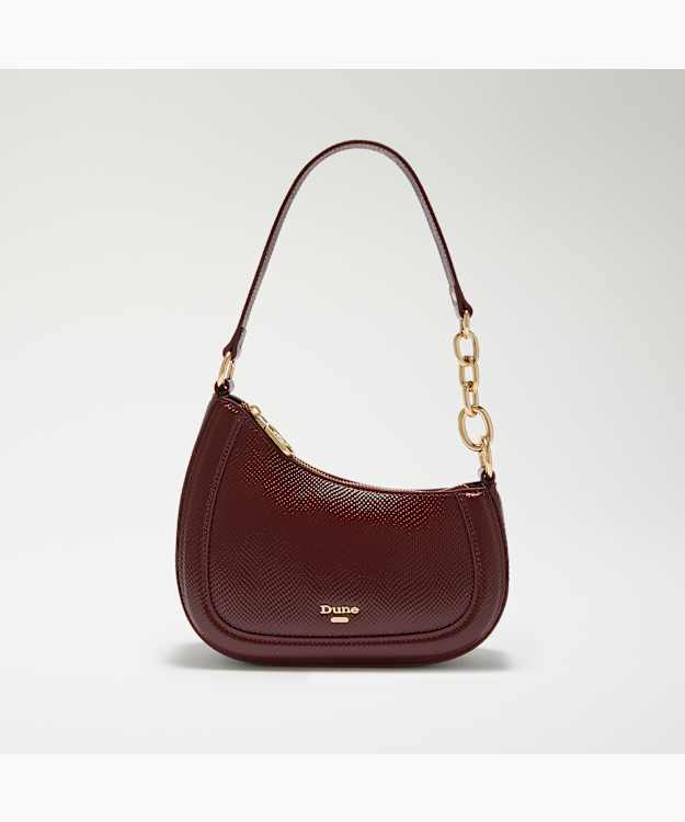 Direction Dark Red - Chain Detail Shoulder Bag