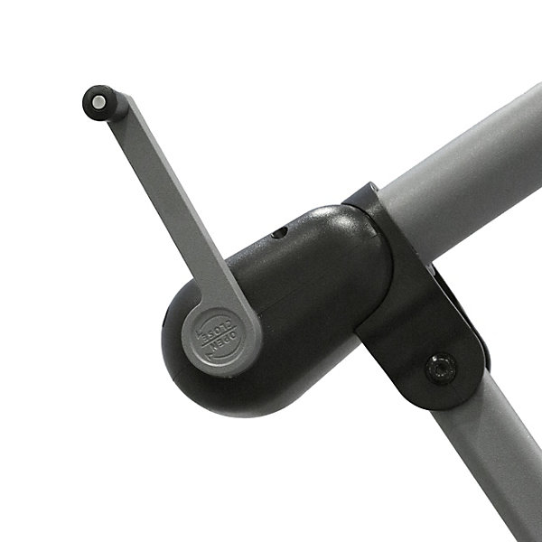 Parasol déporté rond Manoa Moutarde et graphite 3m en aluminium traité époxy Hespéride