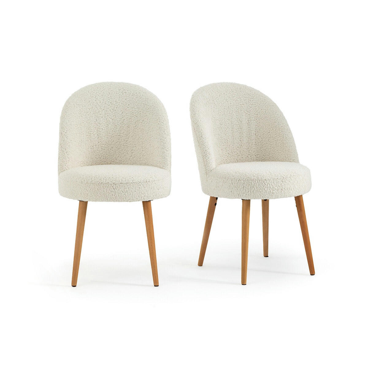 Lot de 2 chaises bouclette, Quilda