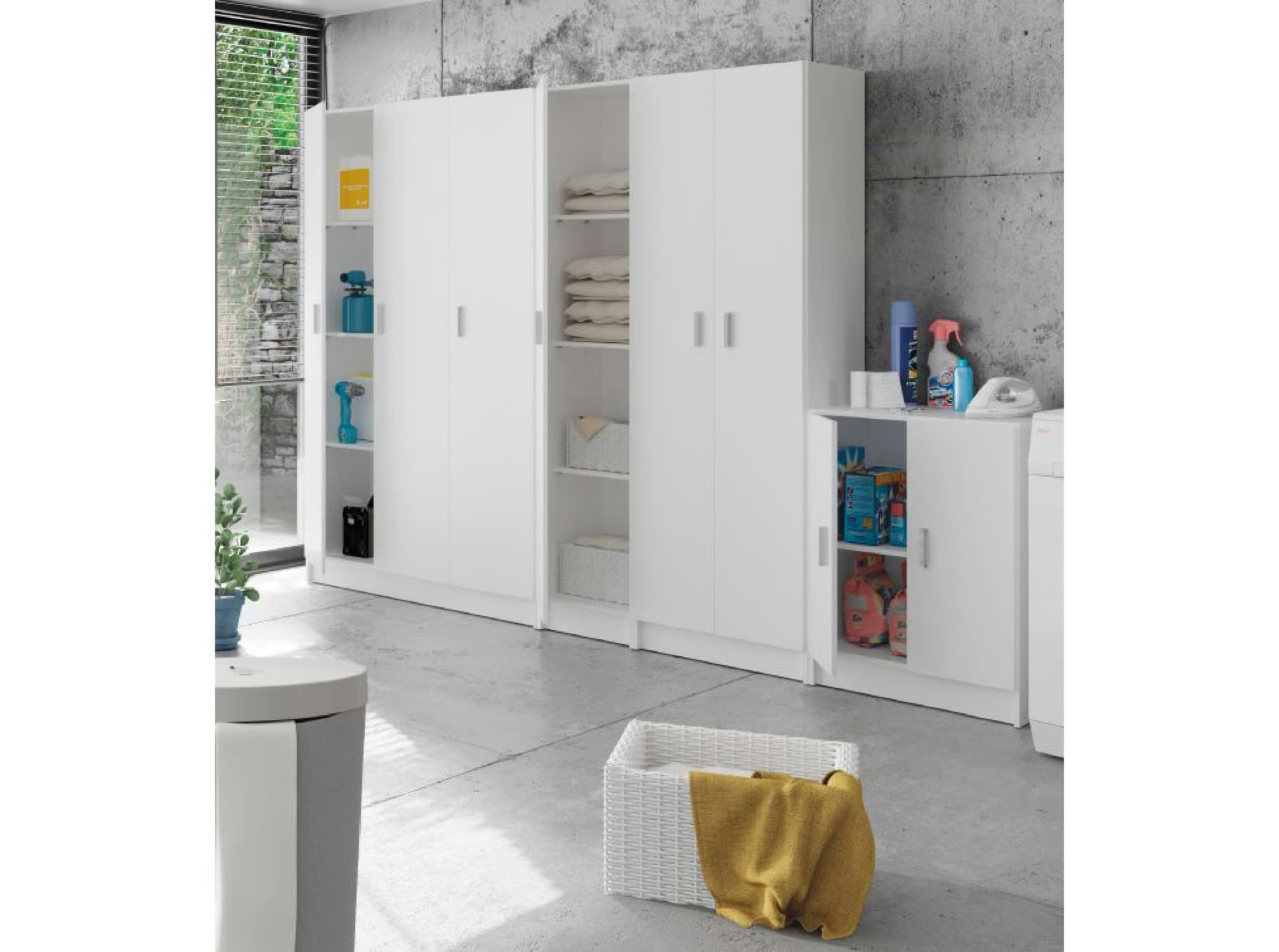 BASILE - Armoire blanche 3 portes L108,8cm x H180cm