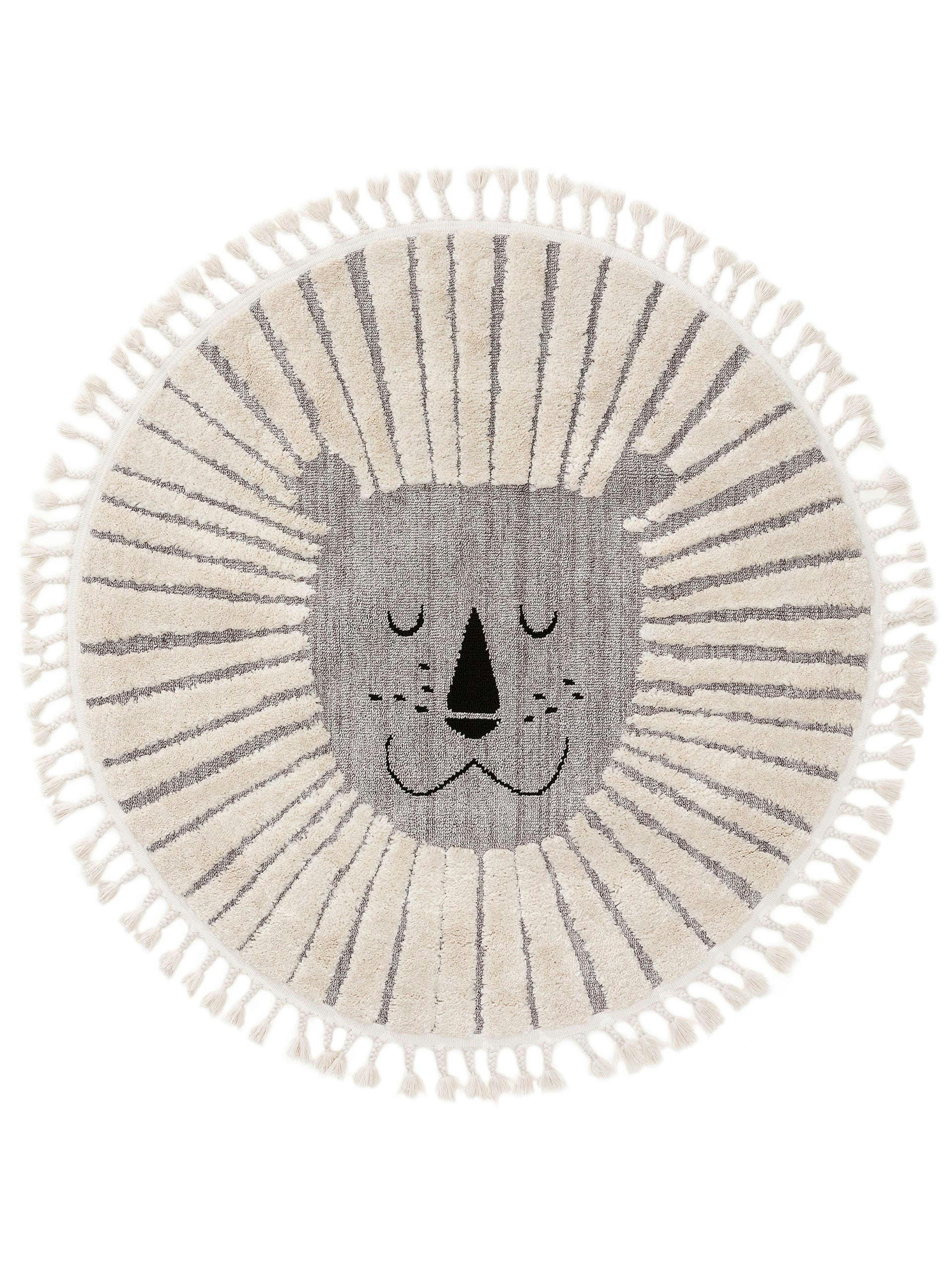 MOMO - Tapis enfant gris D 120 rond