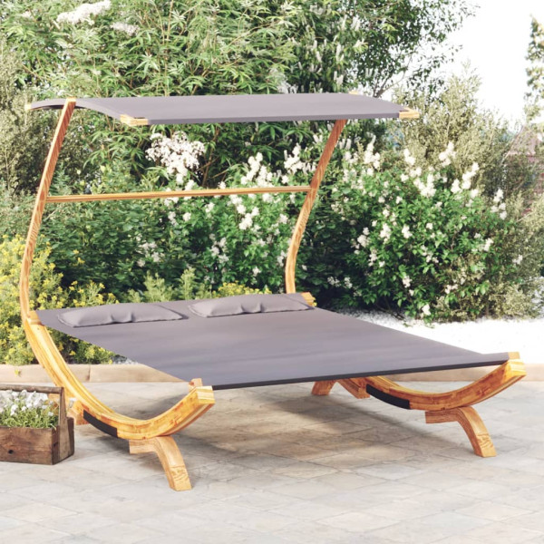 Hamak Antracyt 165 x 203 x 138 cm Drewno vidaXL