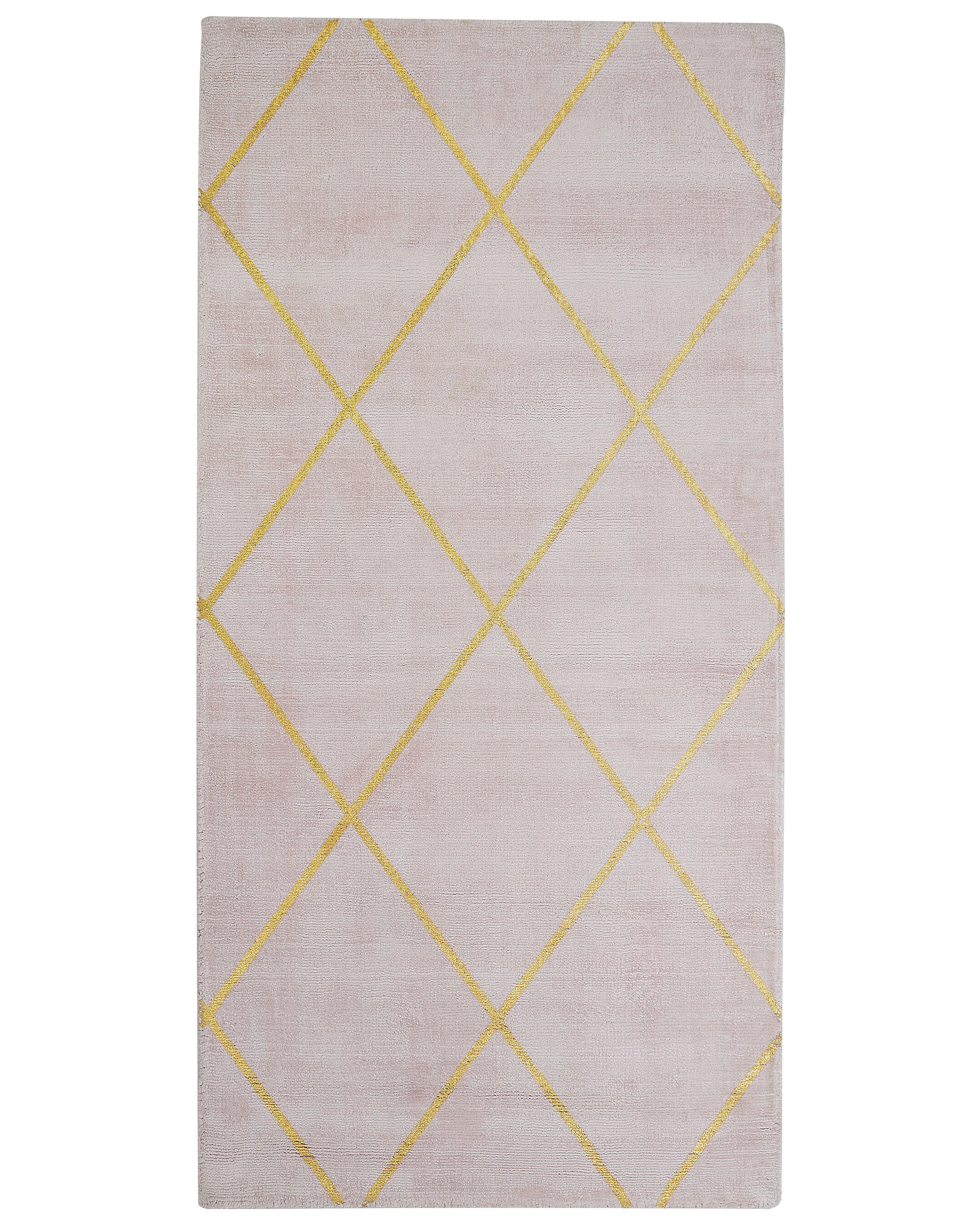 Rug ATIKE Pink 80 x 150 cm Viscose