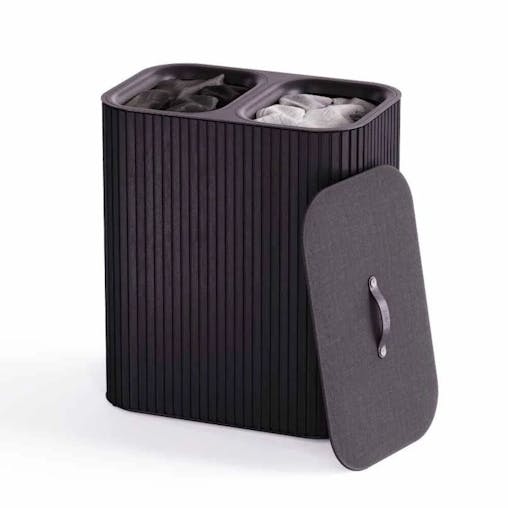 Joseph Joseph Tota Twin Luxe 90L Laundry Separation Basket Black