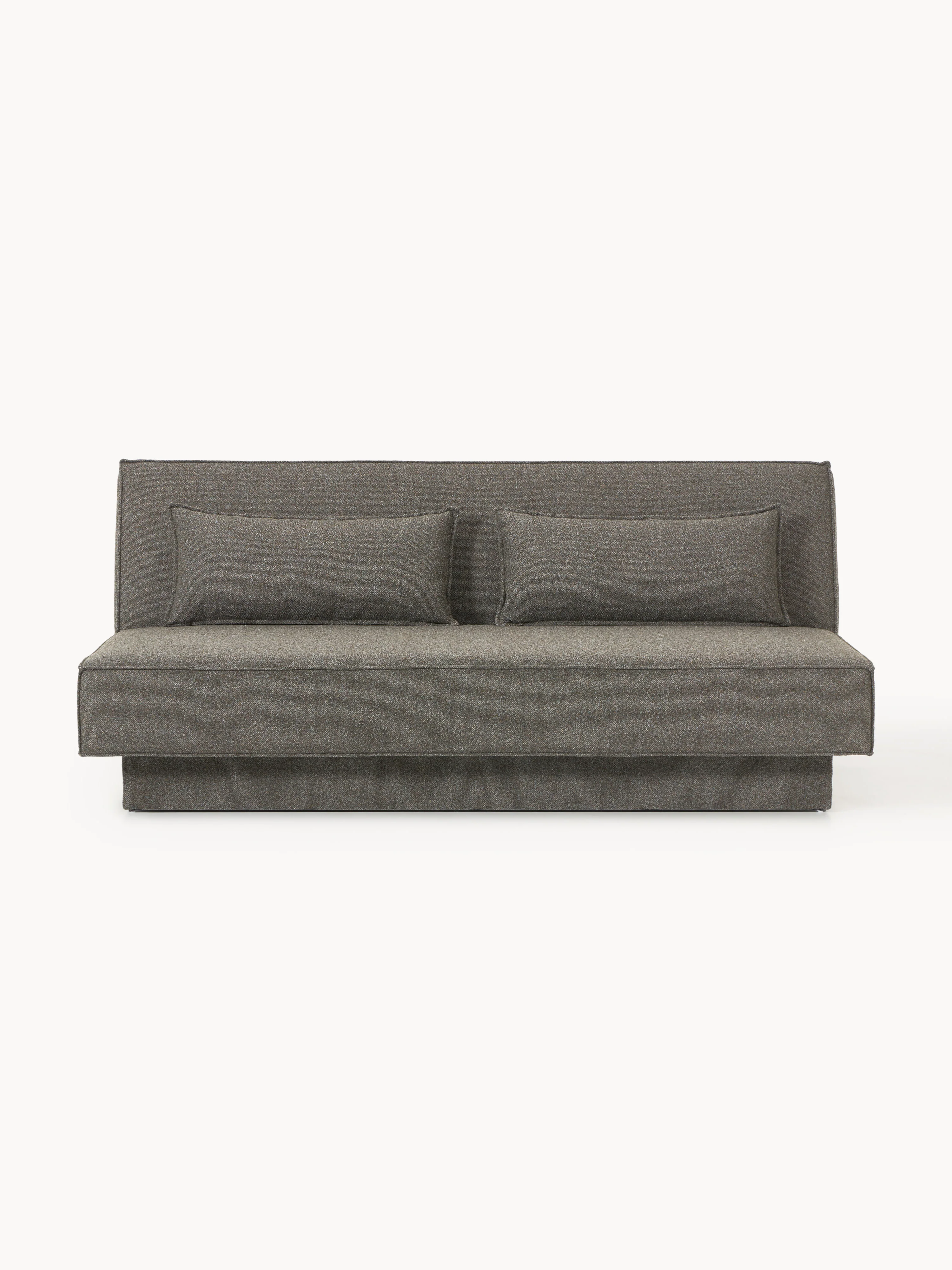 Bouclé-Schlafsofa David mit Stauraum