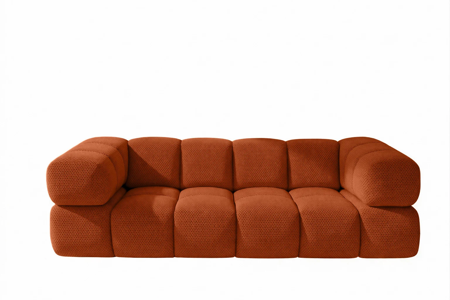 Sofa trzyosobowa, strukturalna tkaninaSonic, Miedziany, Averro