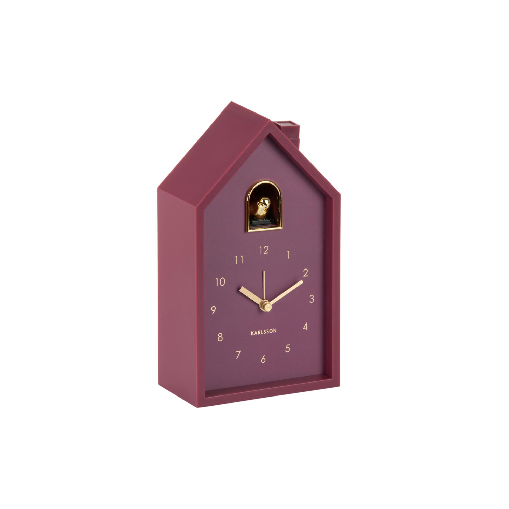 Karlsson wekker Modern Cuckoo Oro - paars - 15x11.5x20cm