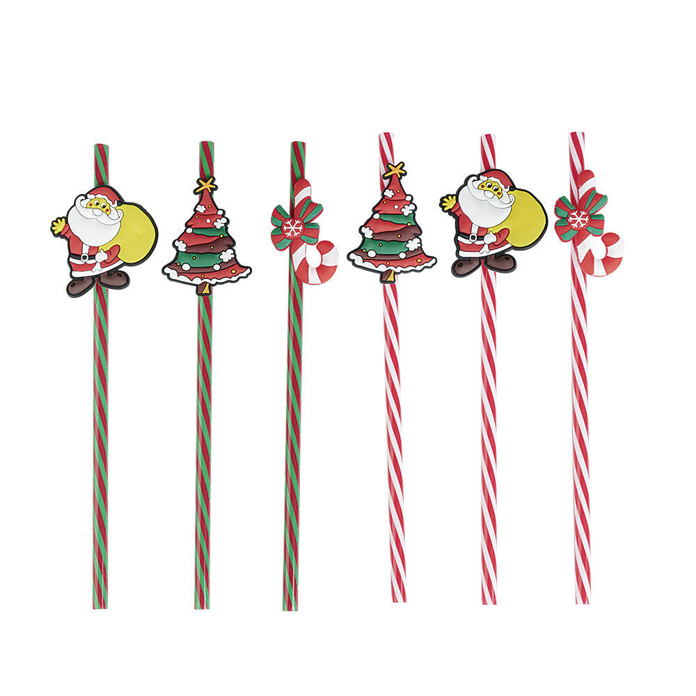 Paille réutilisable No&euml;l x6