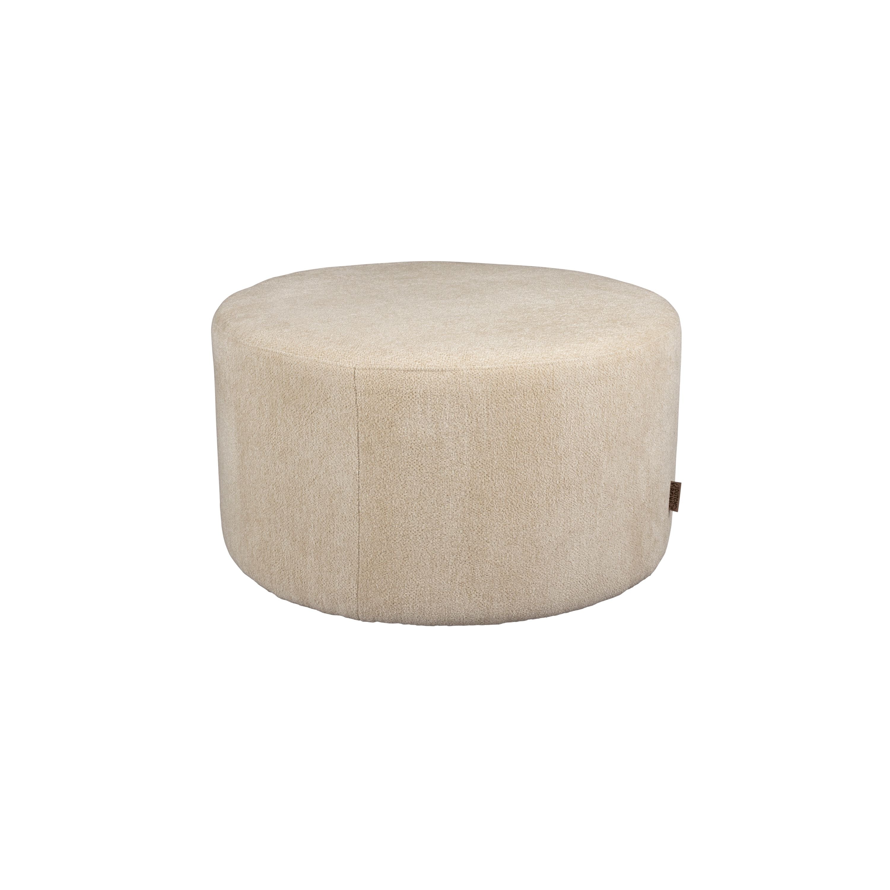 Dutchbone Rocca Poef Latte - Beige