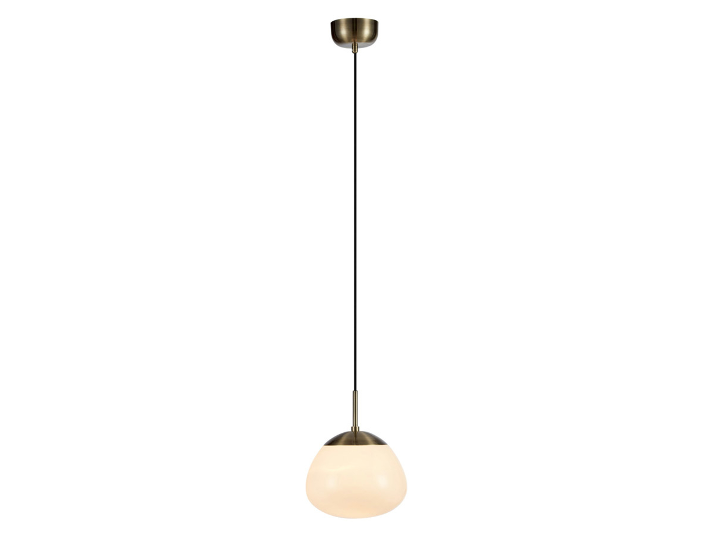 Lampa wisząca Rise szklana biało-brązowa