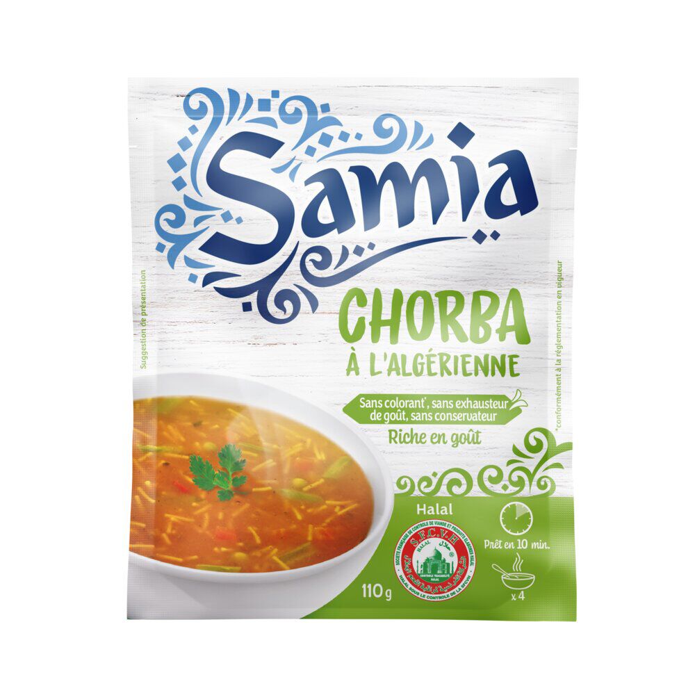 Soupe Chorba à l'Algérienne Samia x4 déshydratée sachet 110g