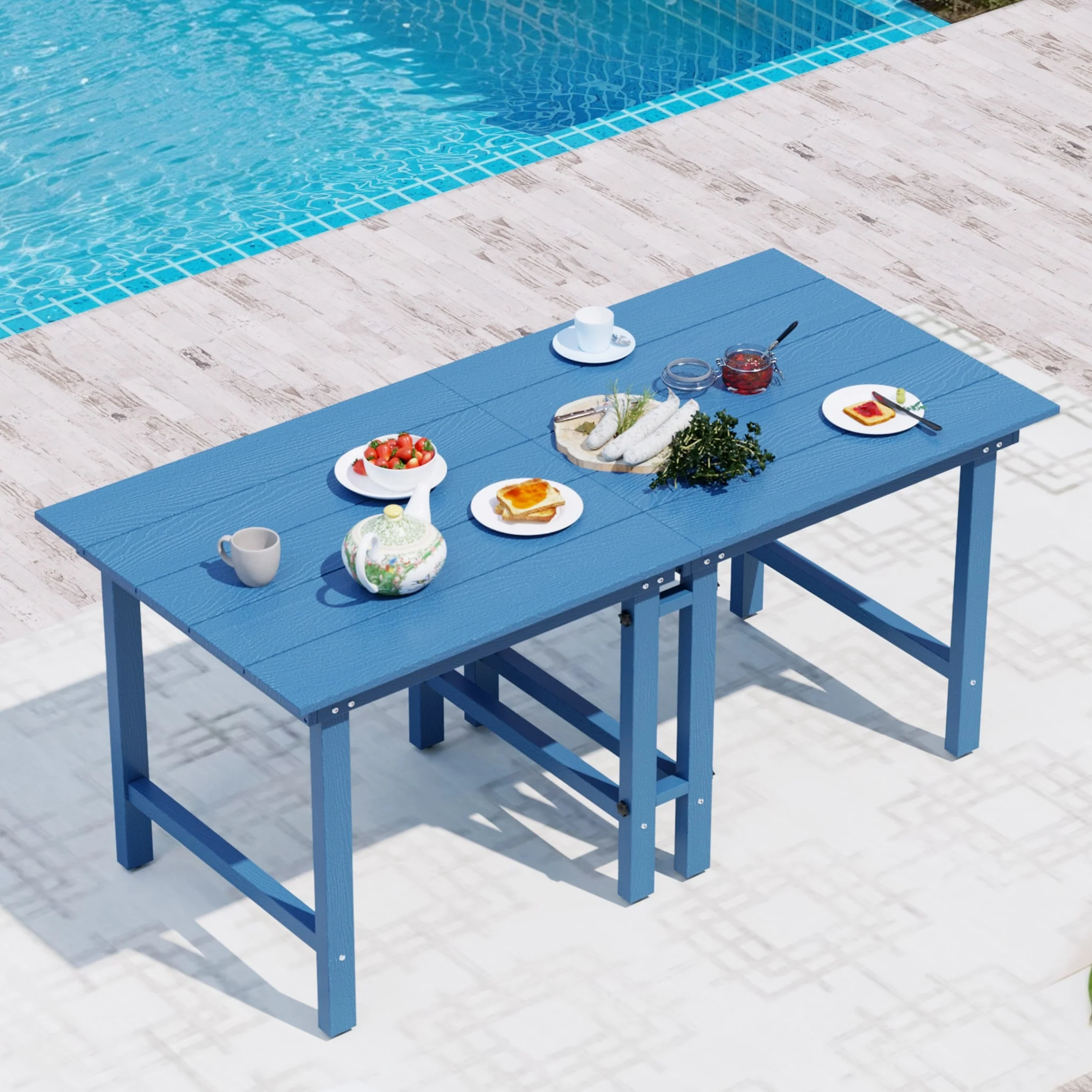 Outdoor Dining Table 2-in-1 Modular Table