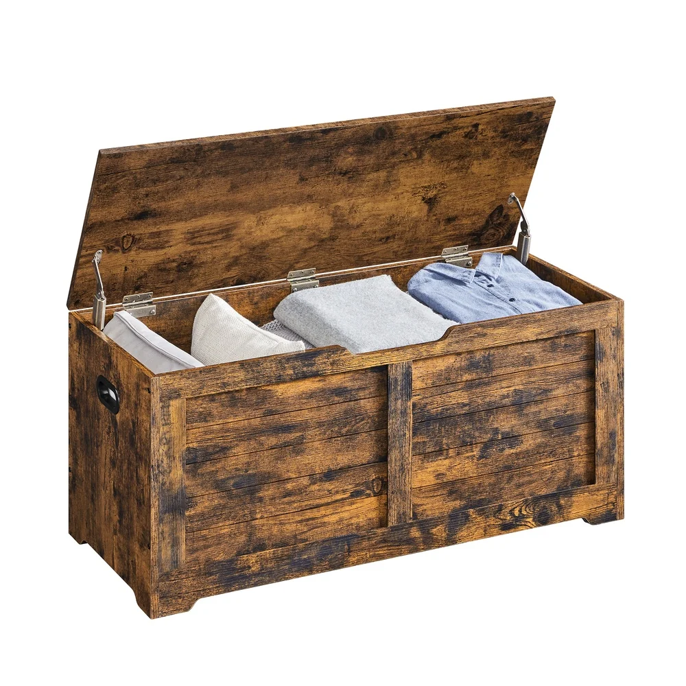 Coffre de rangement avec 2 charnières de sécurité