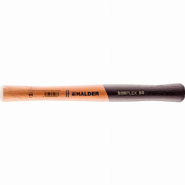 Manche HALDER SIMPLEX en bois D40 mm (3244.040), ergonomique, vernis double couche, anti-vibrations.