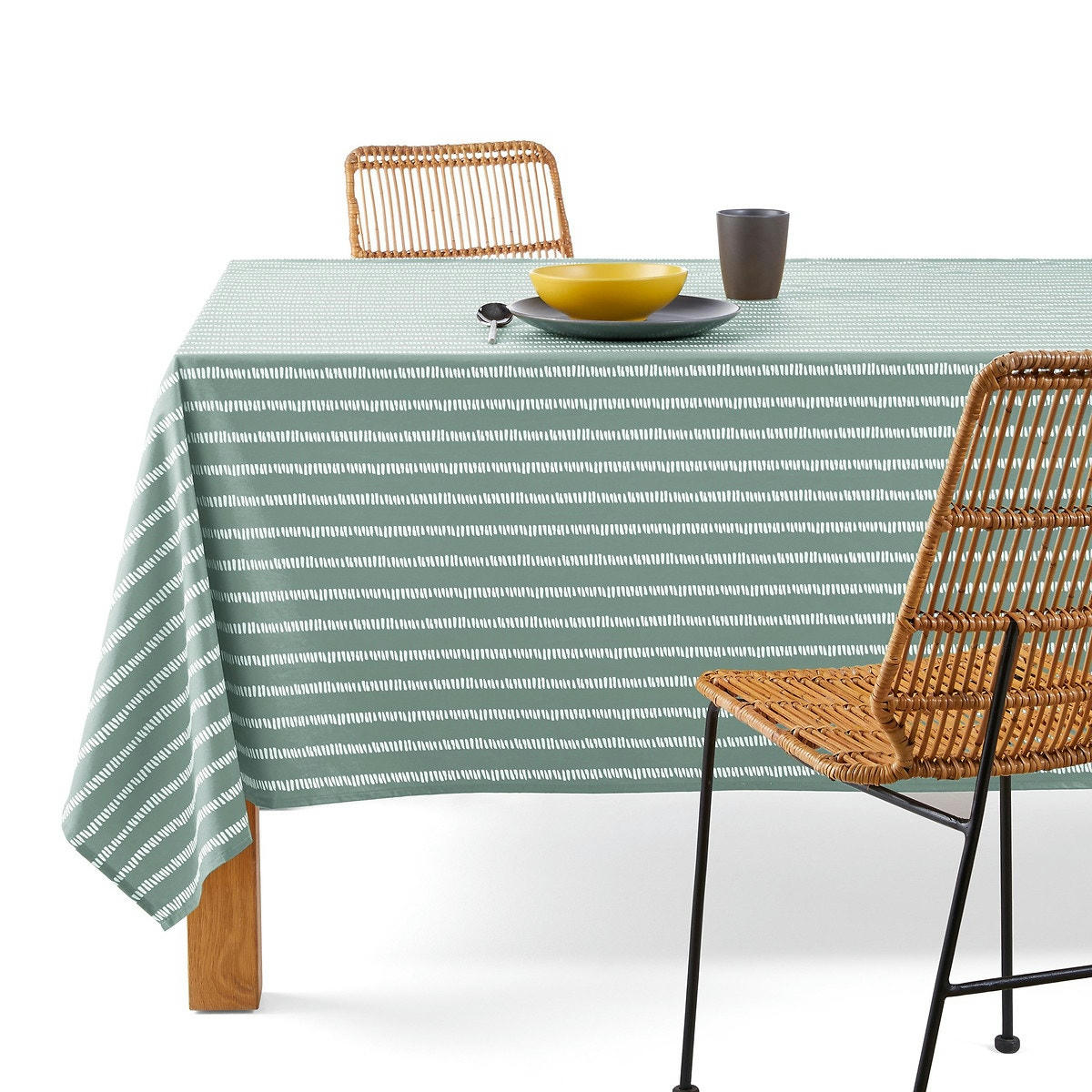 Nappe type toile cirée, pur coton souple, Irun
