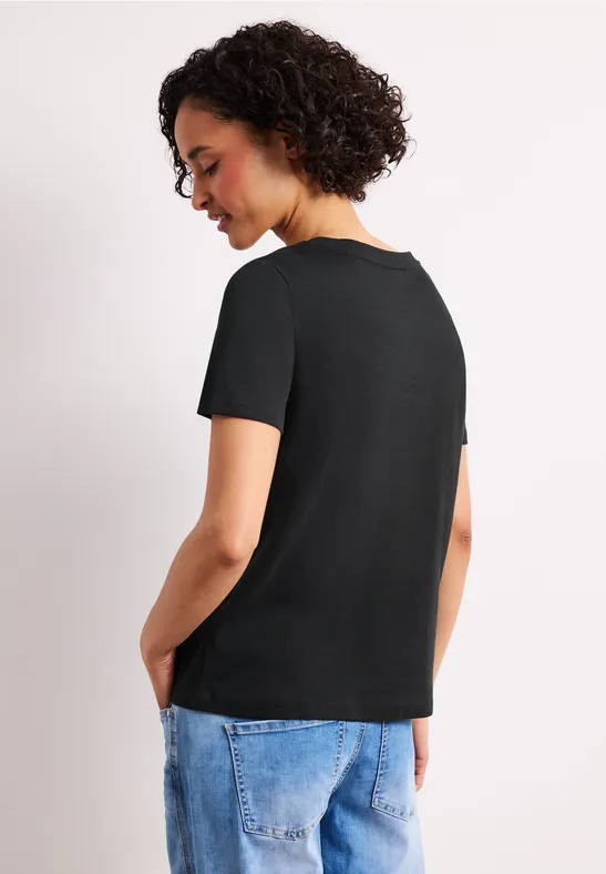 Basic T-Shirt aus reiner Baumwolle