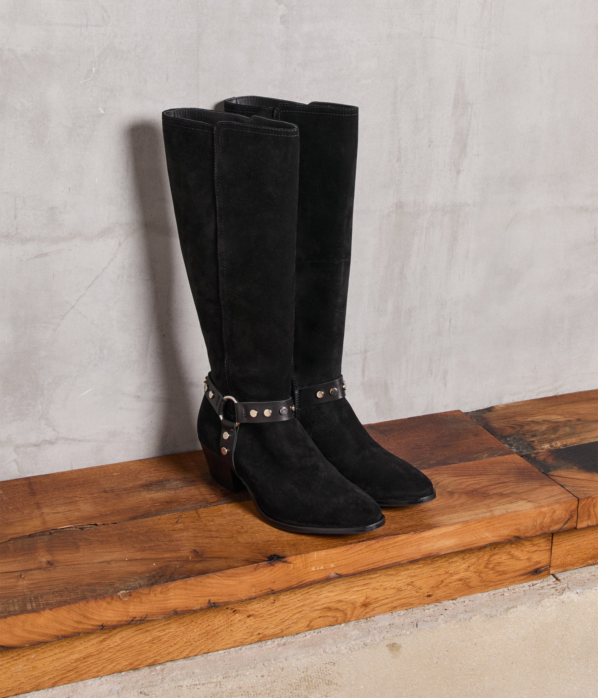 Bottes velours noir Gigi