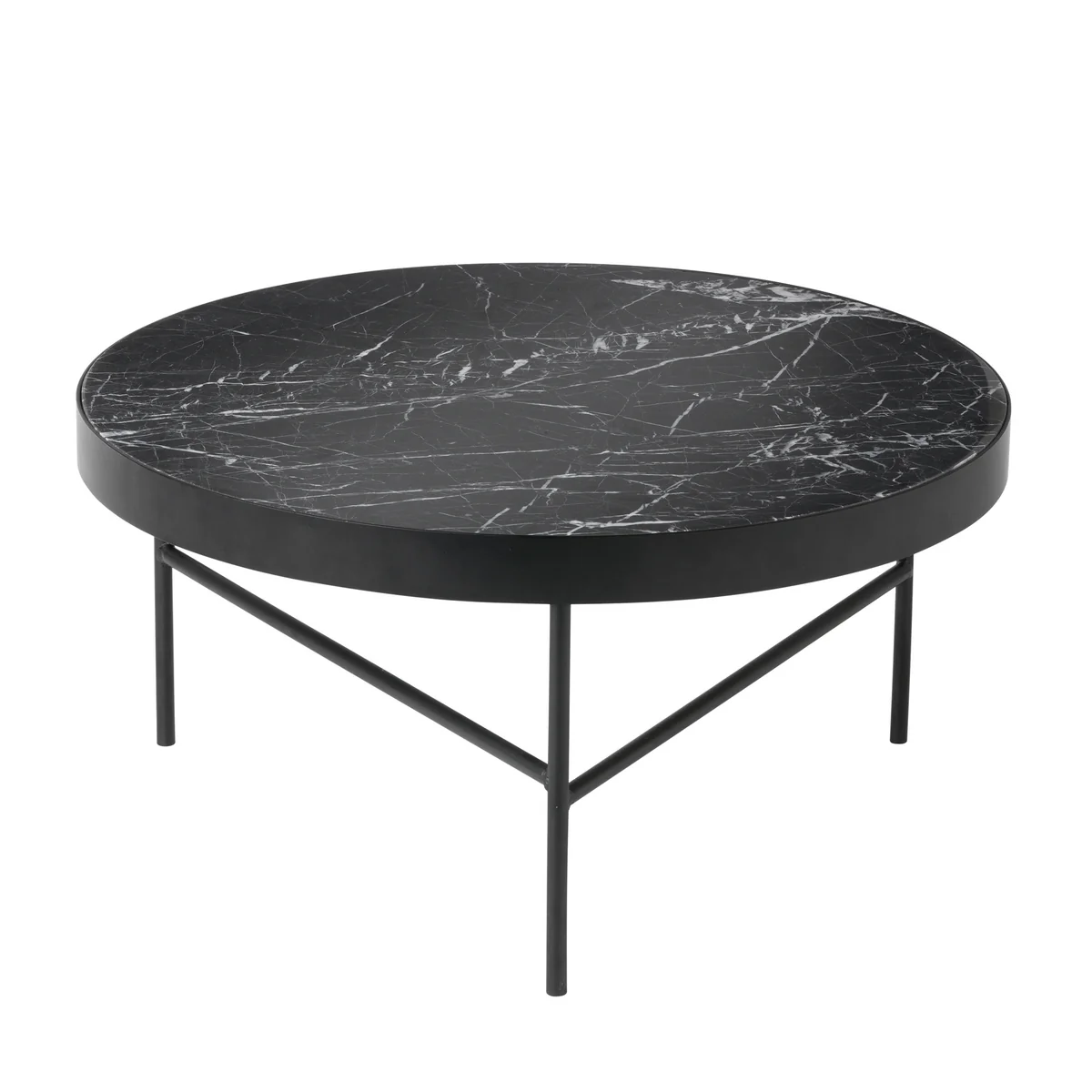 Ferm Living - Marble Table groß, schwarz