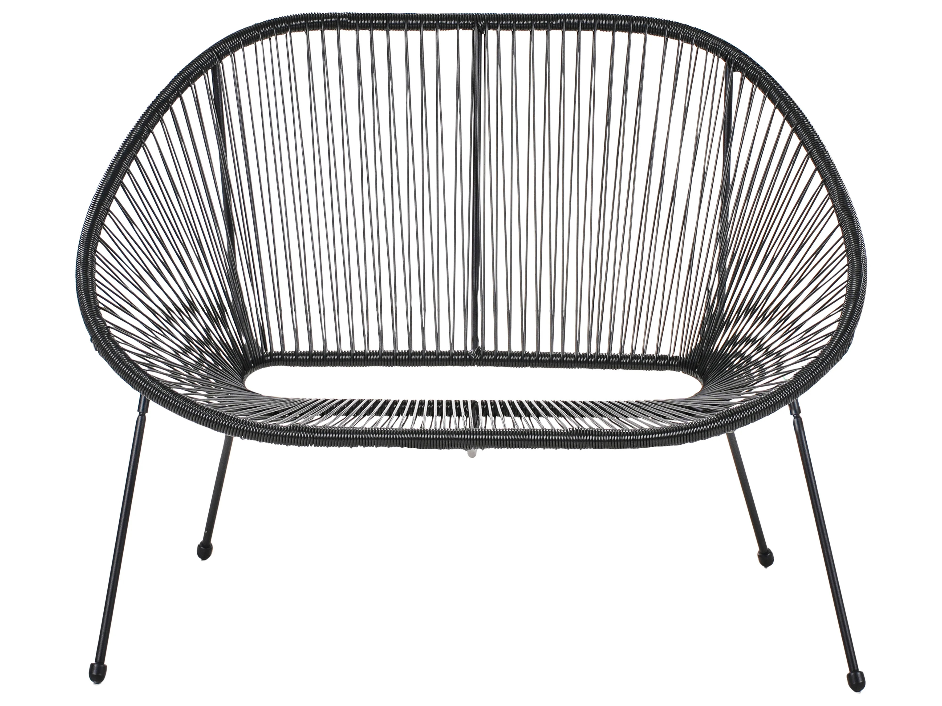 Garden Chair ACAPULCO II PE Rattan Black