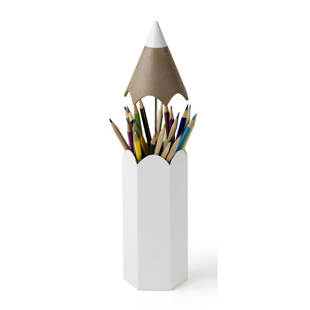 DINSOR - Pot à crayons blanc
