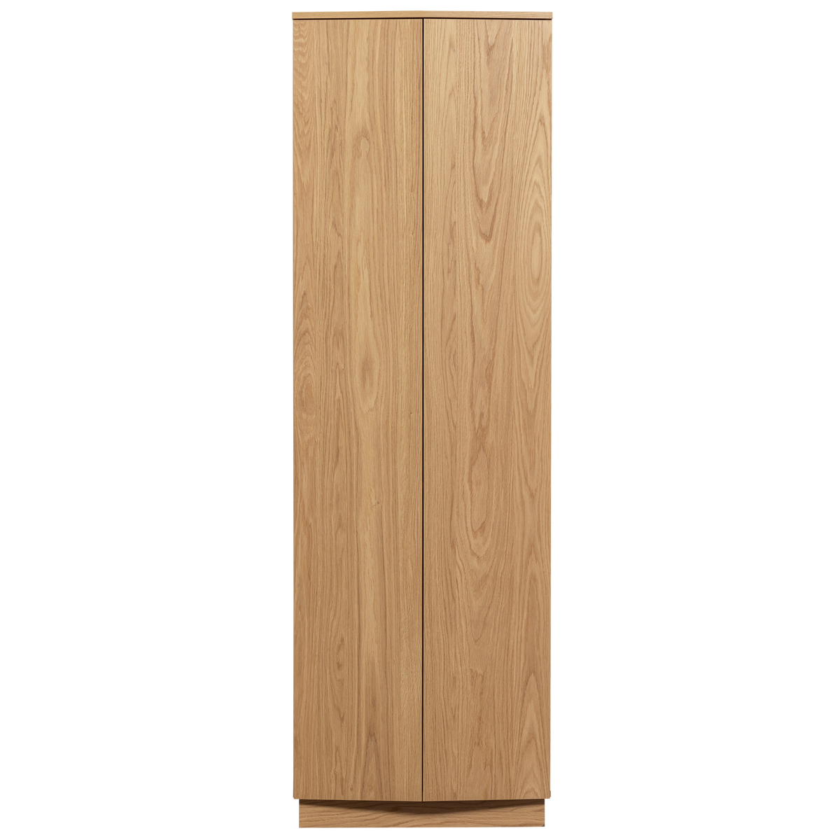 WOOOD Zuma Hoge Kast - Push-To-Open - Eiken - Transparant - 210x67x46
