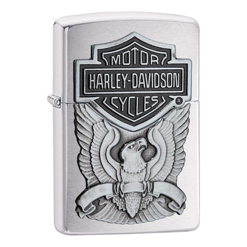Zippo Harley Davidson Made In Usa '98 Pewter Chip Lighter Gift Box 94721