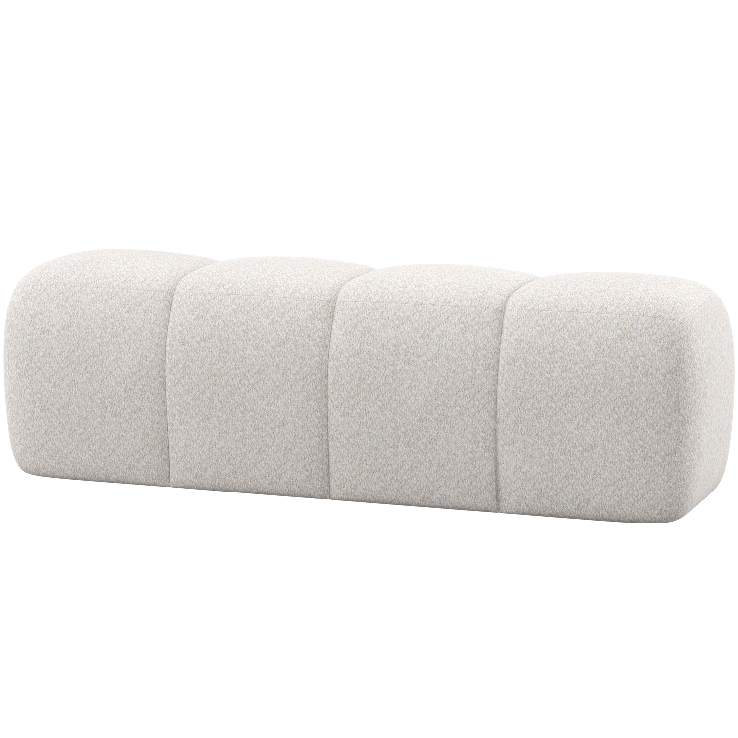 WOOOD eetbankje 164 cm Mojo - Wollig - Ecru - 49x164x45